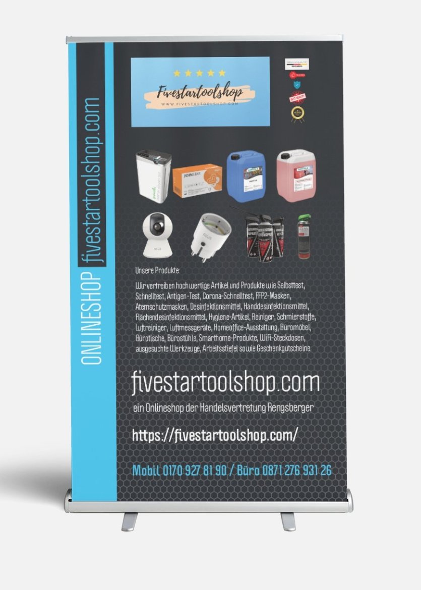 Neuer Roll Up Banner für unsere Messen! - fivestartoolshop.com