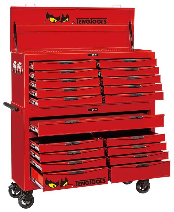 Tengtools | 53 Zoll | PRO Monster FOAM Werkzeugsatz | 1115 Teile Rot - fivestartoolshop.com