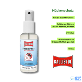 Ballistol Stichfrei Spray 100ml – Schutz vor Zecken & Mücken 26800 (6er Set)