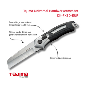 Tajima Handwerkermesser / DK-FKSD-EUR – klappbar & extrem scharf