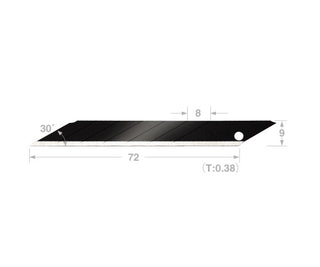 Tajima | Cutterklingen | 9mm | 30° Acute Angle Razar Black Blade | CB39RB Box