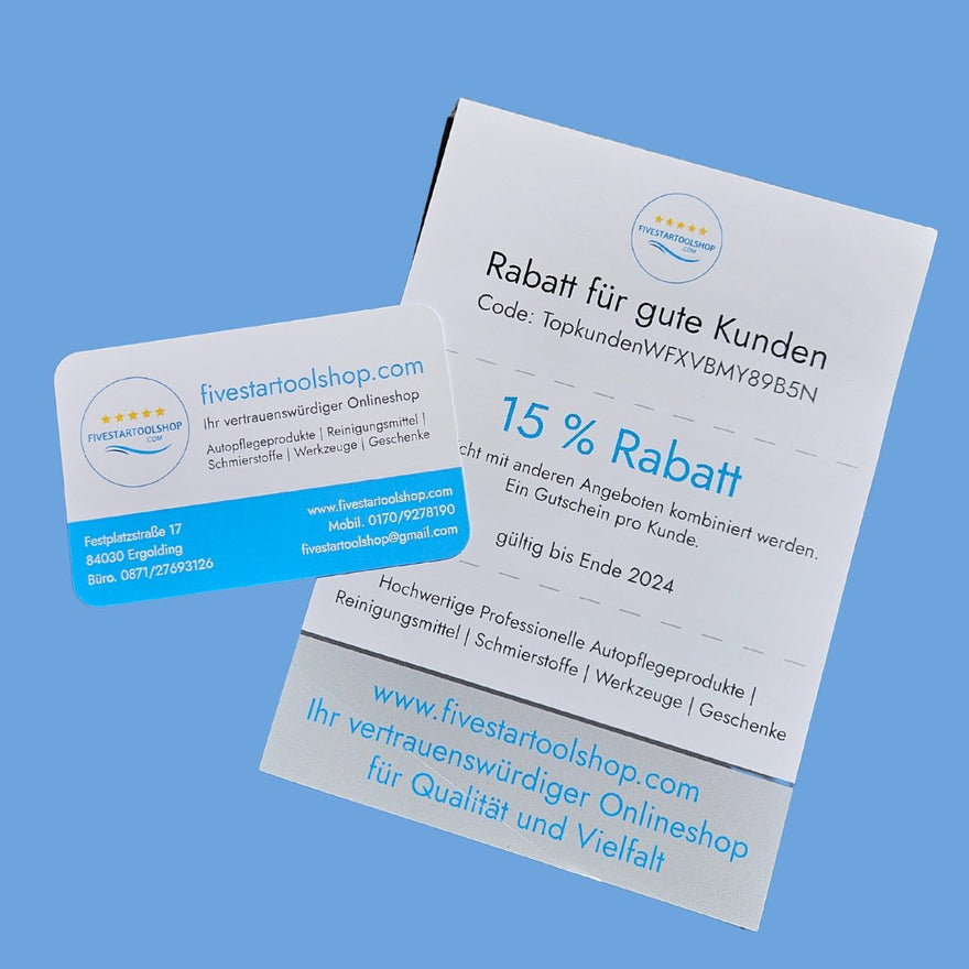 15 % Rabatt für Neukunden! - fivestartoolshop.com