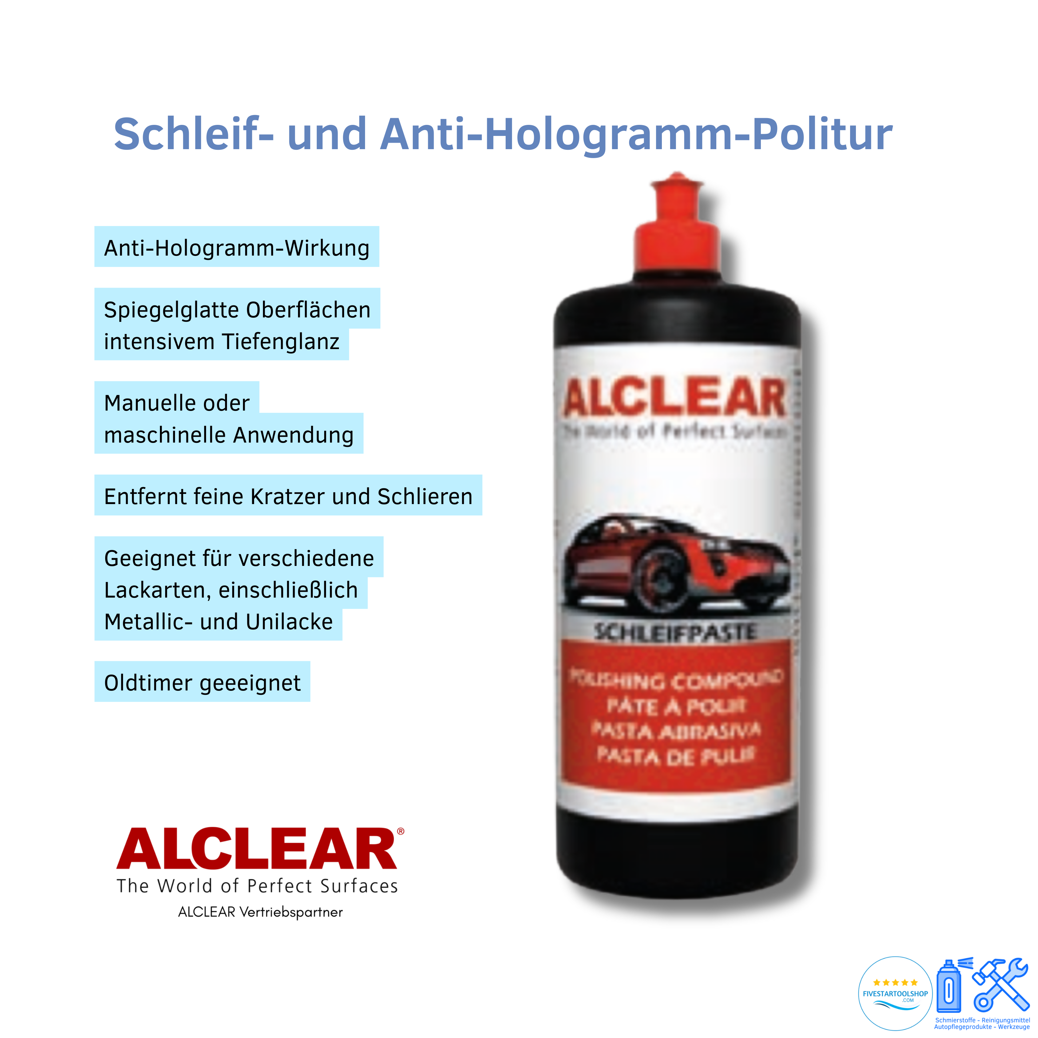 ALCLEAR 71001SP Schleifpaste: Perfekte Lackaufbereitung für Einsteiger – Anwendung, Technik und Tipps