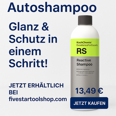 Koch Chemie RS Autoshampoo – Glanz & Schutz in einem Schritt! Du liebst dein Auto? Dann gönn ihm das Beste! Das Koch Chemie RS Autoshampoo