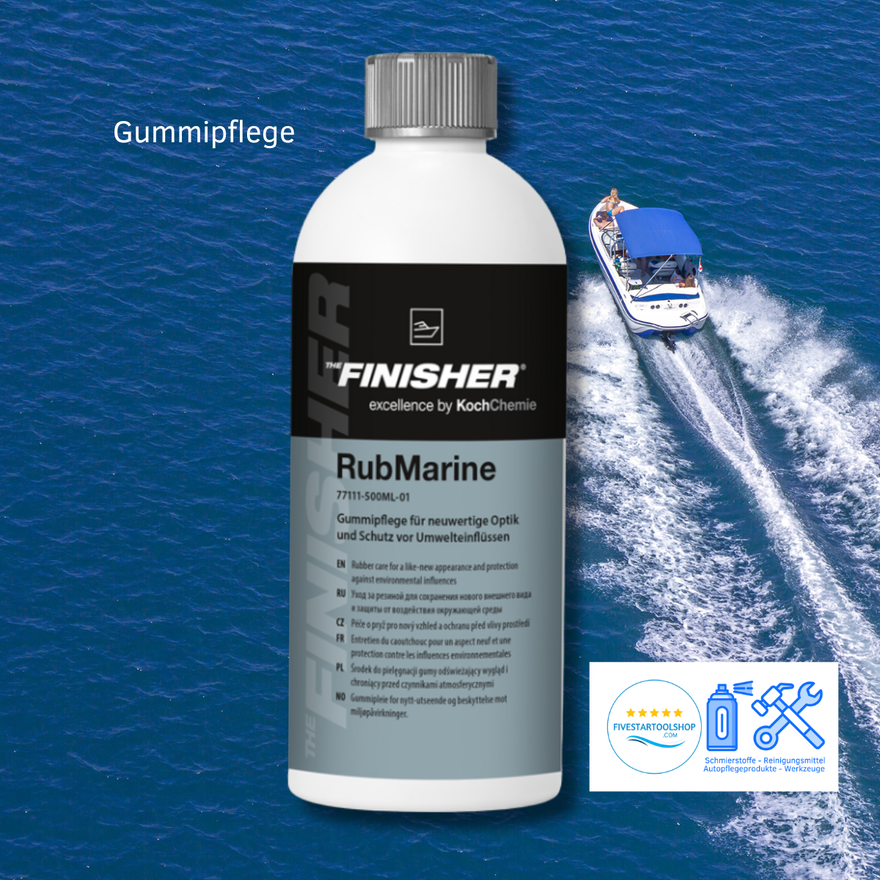 Frische Pflege ohne Silikon: Gummi- & Kunststoffpflege Rub Marine von Koch Chemie