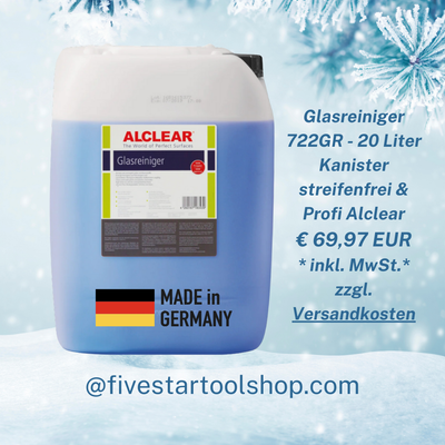 Glasreiniger 722GR von ALCLEAR – Profiqualität für streifenfreie Sauberkeit