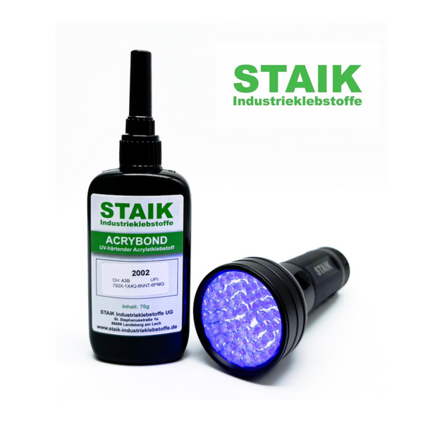 Staik Acrybond 2002 – Der Hochleistungs-UV-Kleber für Glas und Metall