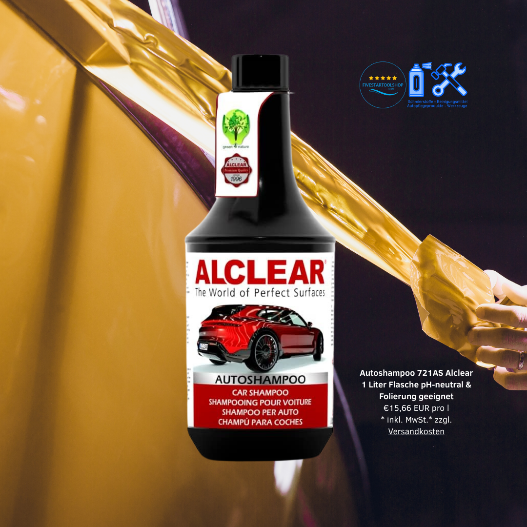 Autoshampoo 721AS - 1 Liter Flasche pH-neutral & Folierung geeignet Alclear €15,66 EUR €15,66 EUR pro l * inkl. MwSt.* zzgl. Versandkosten