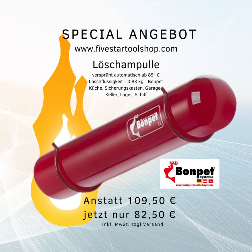 Bonpet Löschampulle: Innovativer Brandschutz - fivestartoolshop.com
