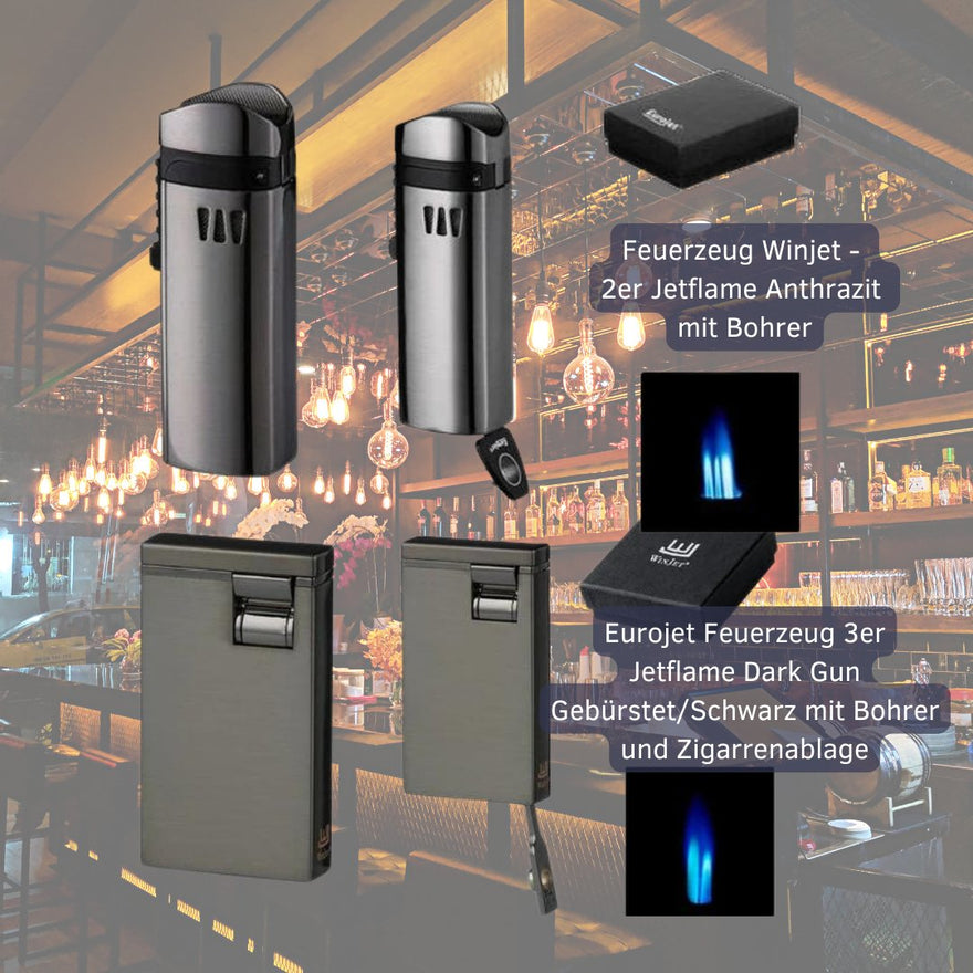 Eurojet und Winjet Feuerzeuge kombinieren Funktionalität und Stil. - fivestartoolshop.com