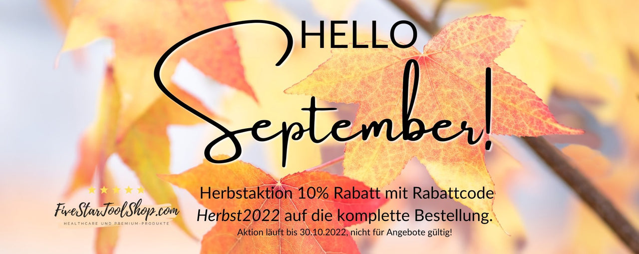 Hallo September - Herbstaktion 2022 - fivestartoolshop.com