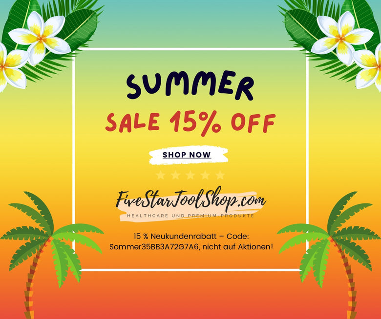 Happy Sommer Sale mit 15 % Rabatt - fivestartoolshop.com