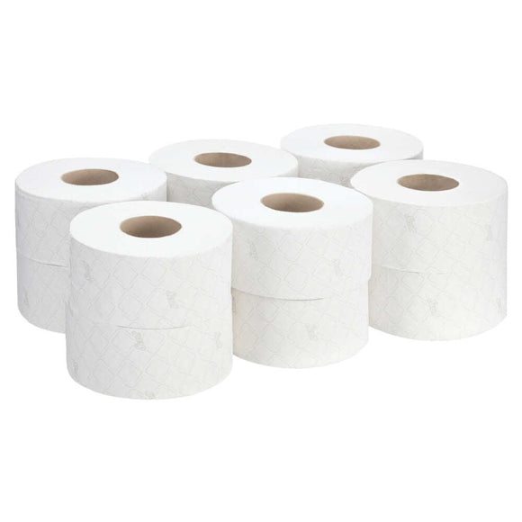 Scott® Essential™ Toilettenpapier - Jumbo / Weiß - 12 Rolls  x 526 Toilet Tissue Sheets | Karton (12 Rollen)