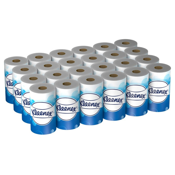 Kleenex® Toilettenpapierrollen - Kleinrollen / Weiß - 24 Packs  x 2 small rolls  x 200 Toilet Tissue Sheets