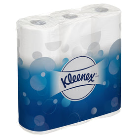 Kleenex® Toilettenpapierrollen - Kleinrollen / Weiß - 8 Packs  x 9 small rolls  x 195 Toilet Tissue Sheets | Karton (8 Päckchen) - 0