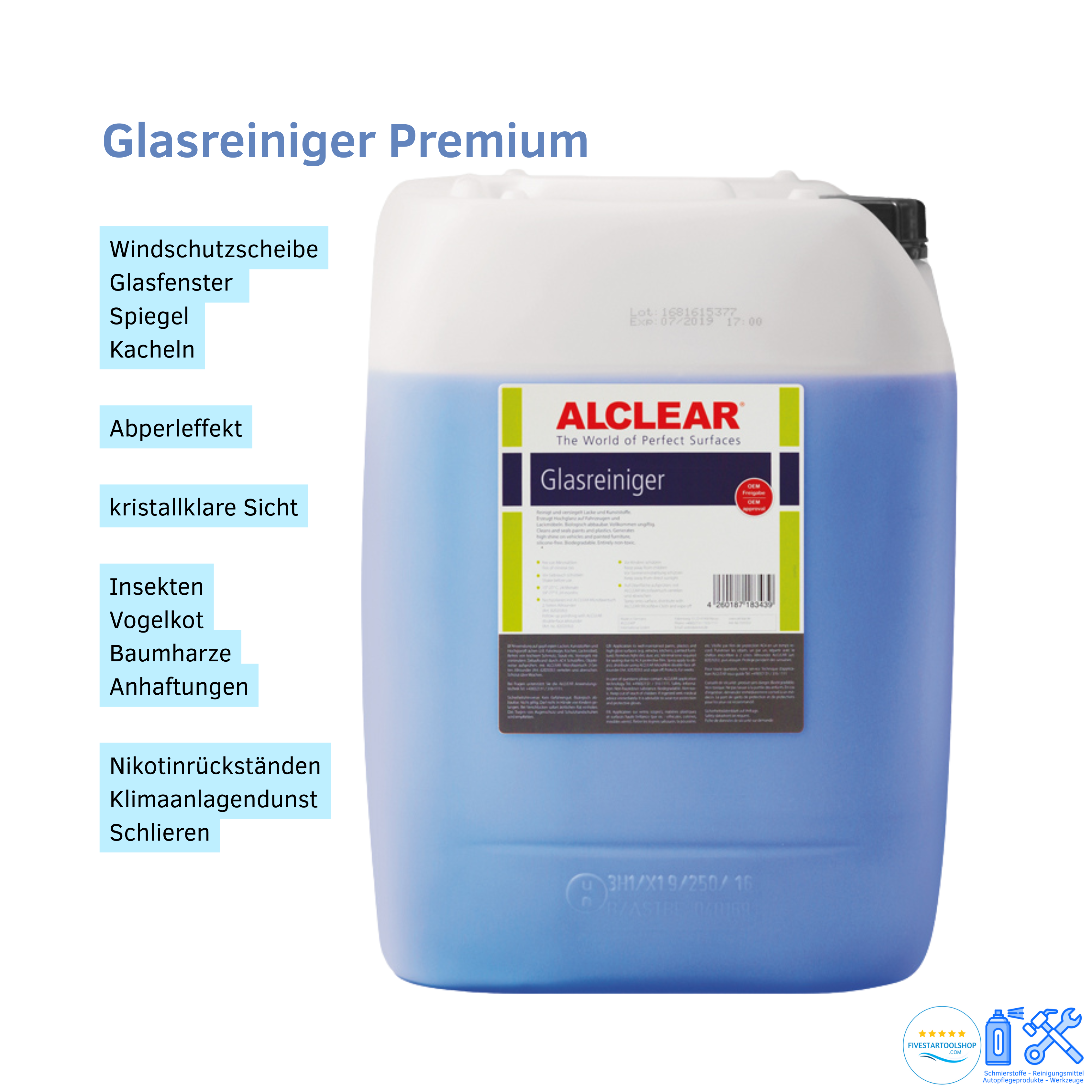 Alclear Glasreiniger Premium