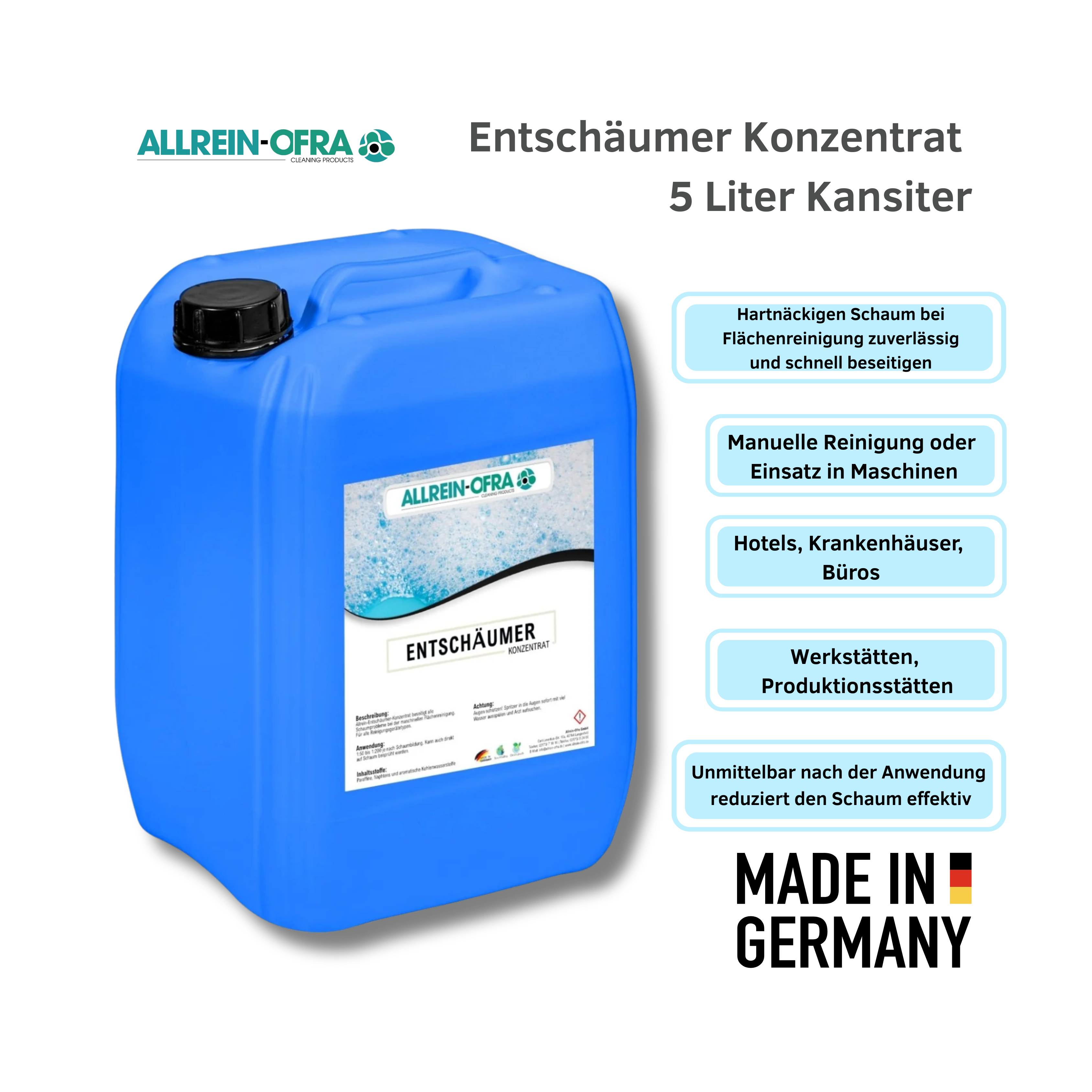 Allrein-Ofra - Entschäumer Konzentrat 5-Liter Kanister
