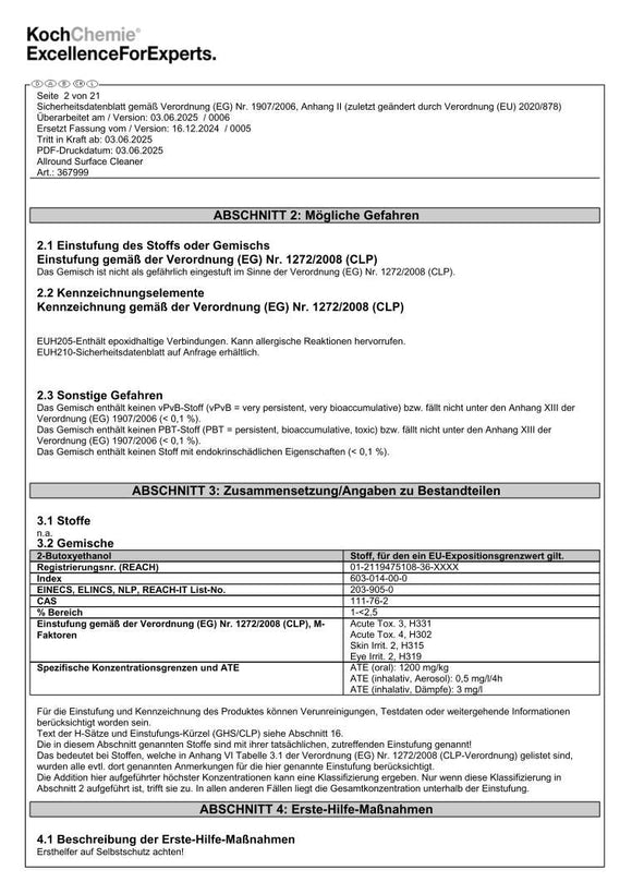 Spezialreiniger Asc 10 Liter Innen & Außen Koch Chemie – 367010