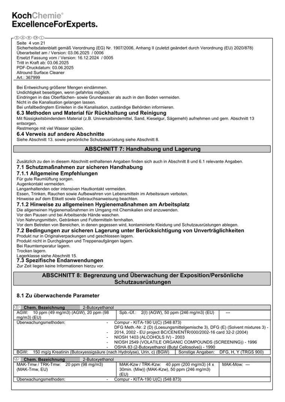 Spezialreiniger Asc 10 Liter Innen & Außen Koch Chemie – 367010