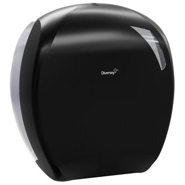 Toilettenpapier-Jumborollenhalter Maxi, Spender für Jumbo-Toilettenpapierrollen Maxi, schwarz | Packung (1 Stück)