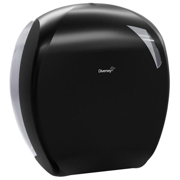 Toilettenpapier-Jumborollenhalter Maxi, Spender für Jumbo-Toilettenpapierrollen Maxi, schwarz | Packung (1 Stück)