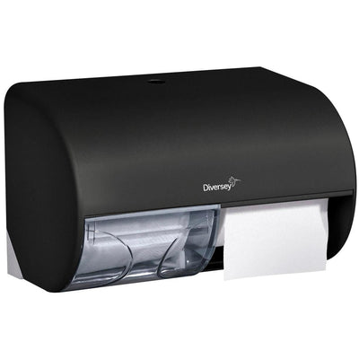 Horizontaler Doppeltoilettenpapierrollenhalter - 0