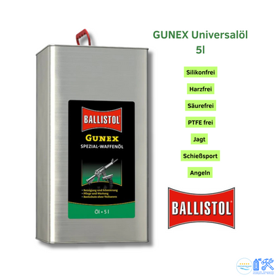 Ballistol Gunex Universalöl – 5 L Kanister für Metallpflege