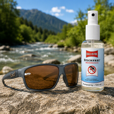 Sommeraktion: Gloryfy G15 River Matt Sportbrille + Ballistol Mückenfrei im Set