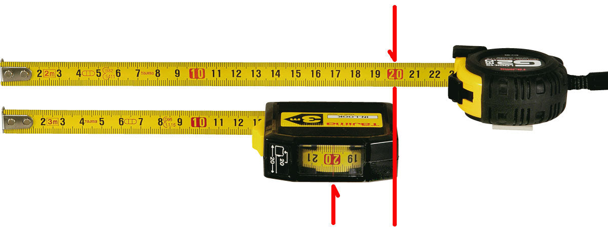 Tajima - Taschenbandmaß - In Look - 13 mm 3 m Maßband - fivestartoolshop.com