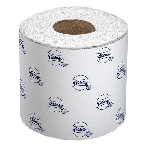 Kleenex® Toilettenpapierrollen - Kleinrollen / Weiß - 8 Packs  x 12 small rolls  x 250 Toilet Tissue Sheets | Karton (8 Päckchen)