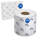 Kleenex® Toilettenpapierrollen - Kleinrollen / Weiß - 8 Packs  x 12 small rolls  x 250 Toilet Tissue Sheets | Karton (8 Päckchen)-1