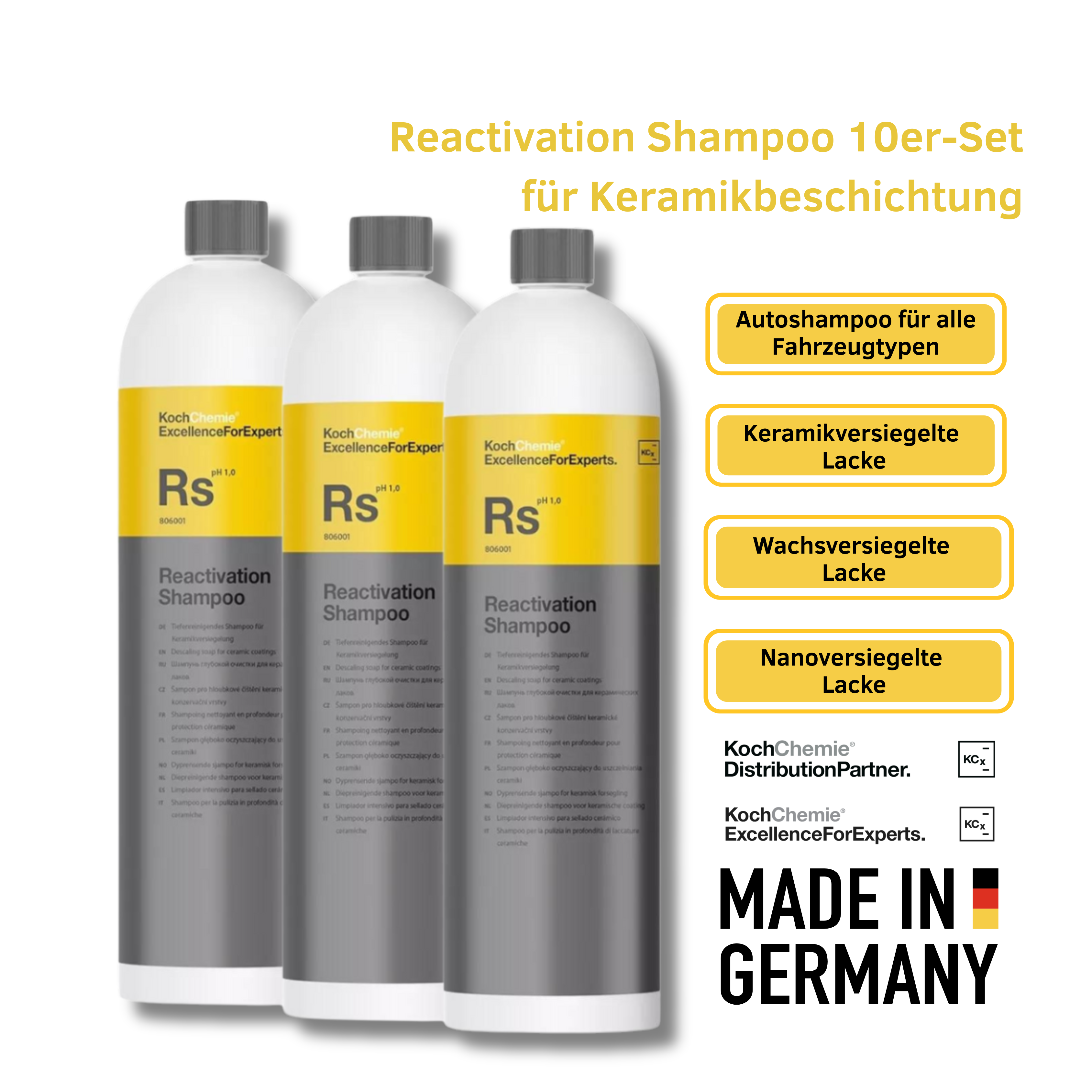 Koch Chemie RS Autoshampoo 10x1L – phosphatfrei | Set806001