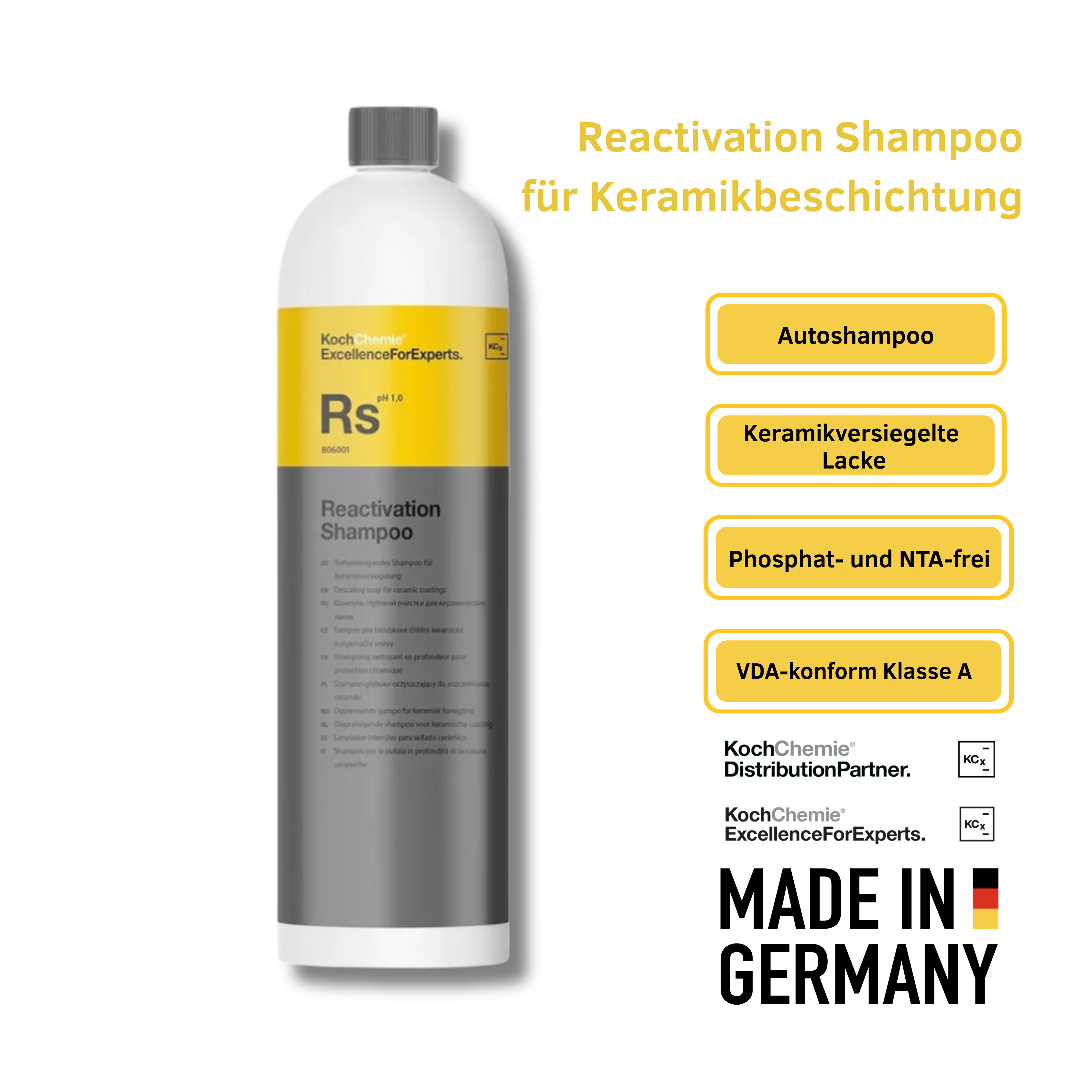 Koch Chemie - Autoshampoo RS – Reactivation Shampoo für Keramikversiegelungen - 806001