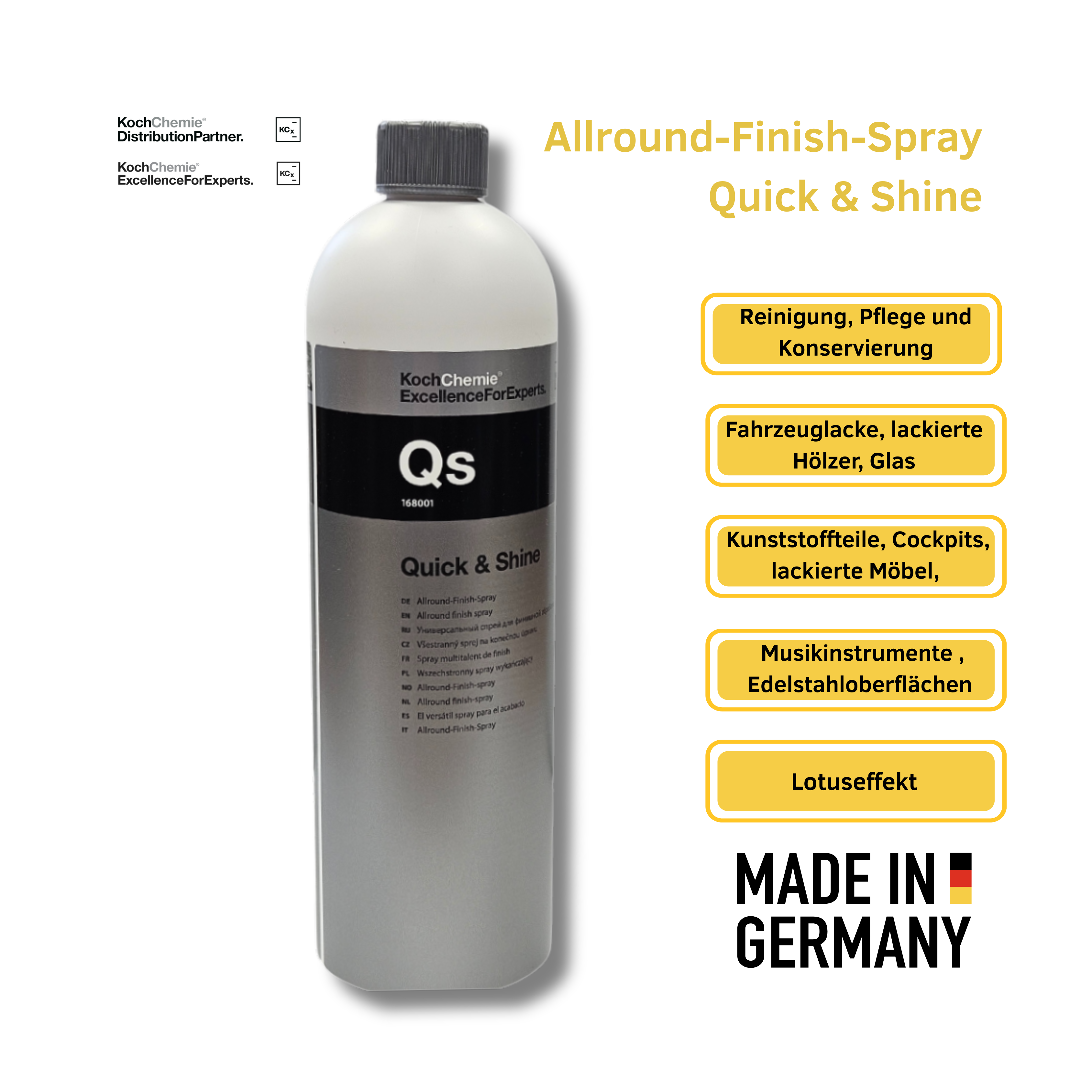 Koch Chemie - Allround-Finish-Spray Quick & Shine QS 1 Liter - 168001