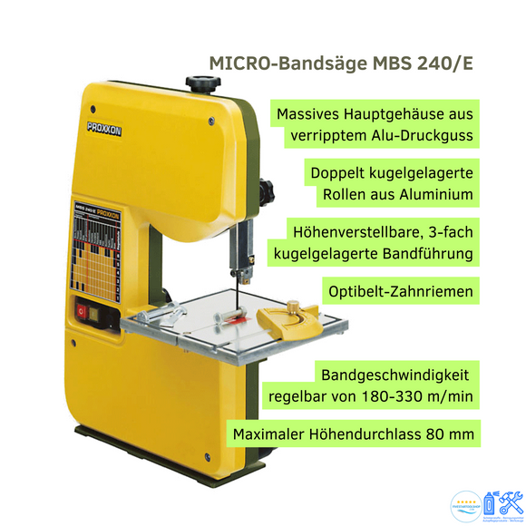 Proxxon MICRO-Bandsäge MBS 240/E – kompakt für feine Schnitte