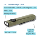 LED EDC Taschenlampe mit Laser Olight Arkfeld Ultra Grün – kompakt-1