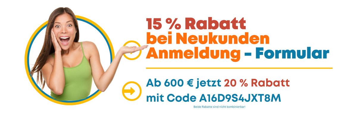 „Werbebanner für den Sommer 2025 mit einem Rabattangebot für Neukunden. Das Design ist im Querformat gehalten und eignet sich für die Darstellung in Facebook-Shops. Der Fokus liegt auf der Hervorhebung des Rabatts und der Anmeldung im Online-Shop.“