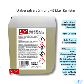 Universalverdünnung Nitroverdünnung 5 Liter Kanister Lack & Farbe SDV Chemie