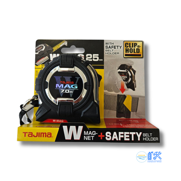 Bandmaß mit Gürtelhalterung Tajima W‑MAG 25 mm Breite 7 m Länge