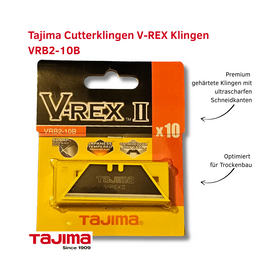 Cutterklingen VRB2-10B – ultrascharf & gehärtet, 10er Pack Tajima