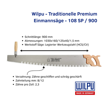 Wilpu_-_Traditionelle_Premium_Einmannsaege_-_108_SP_900