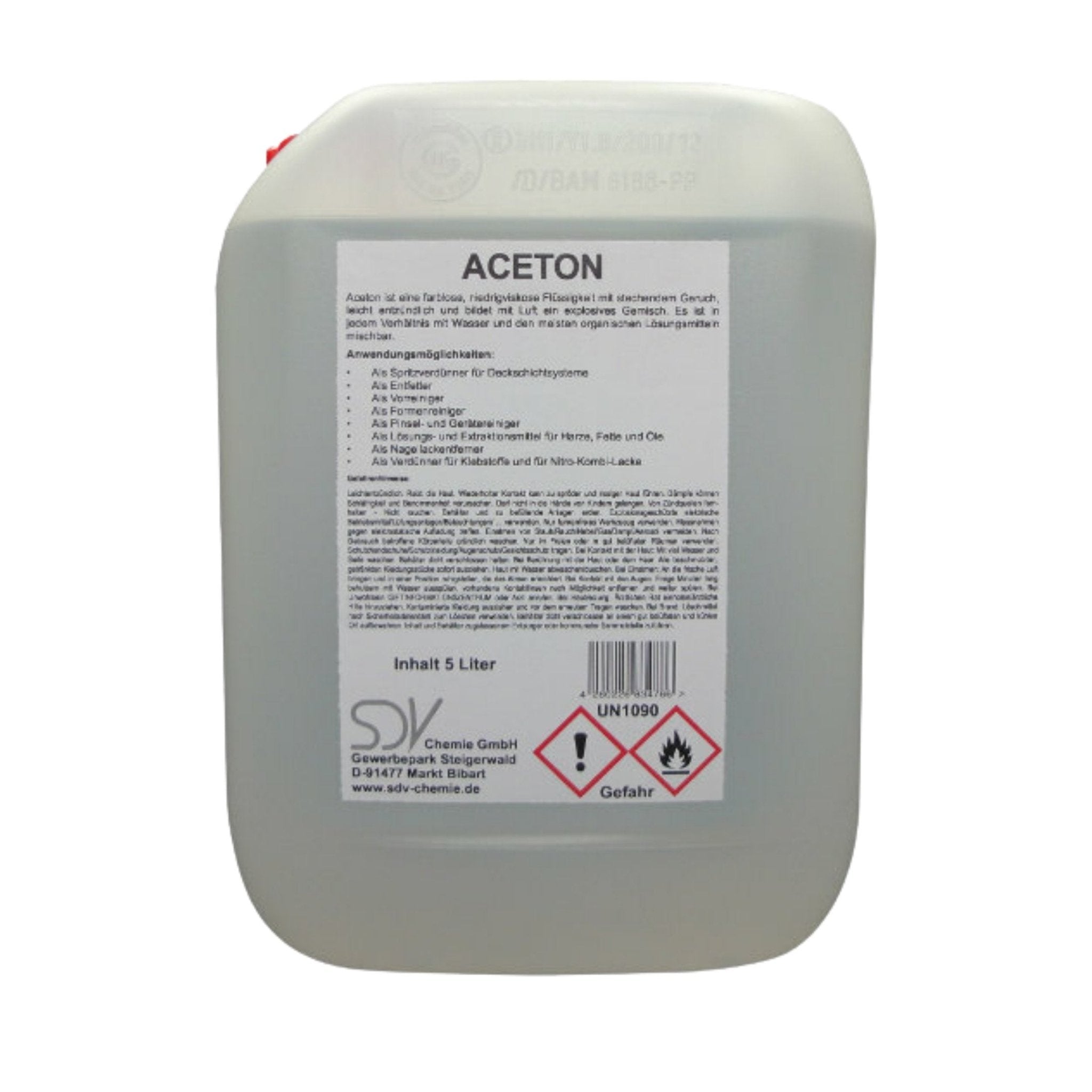 Aceton Reiniger 5 Liter Kanister Entfetter & Pinselreiniger SDV Chemie ...