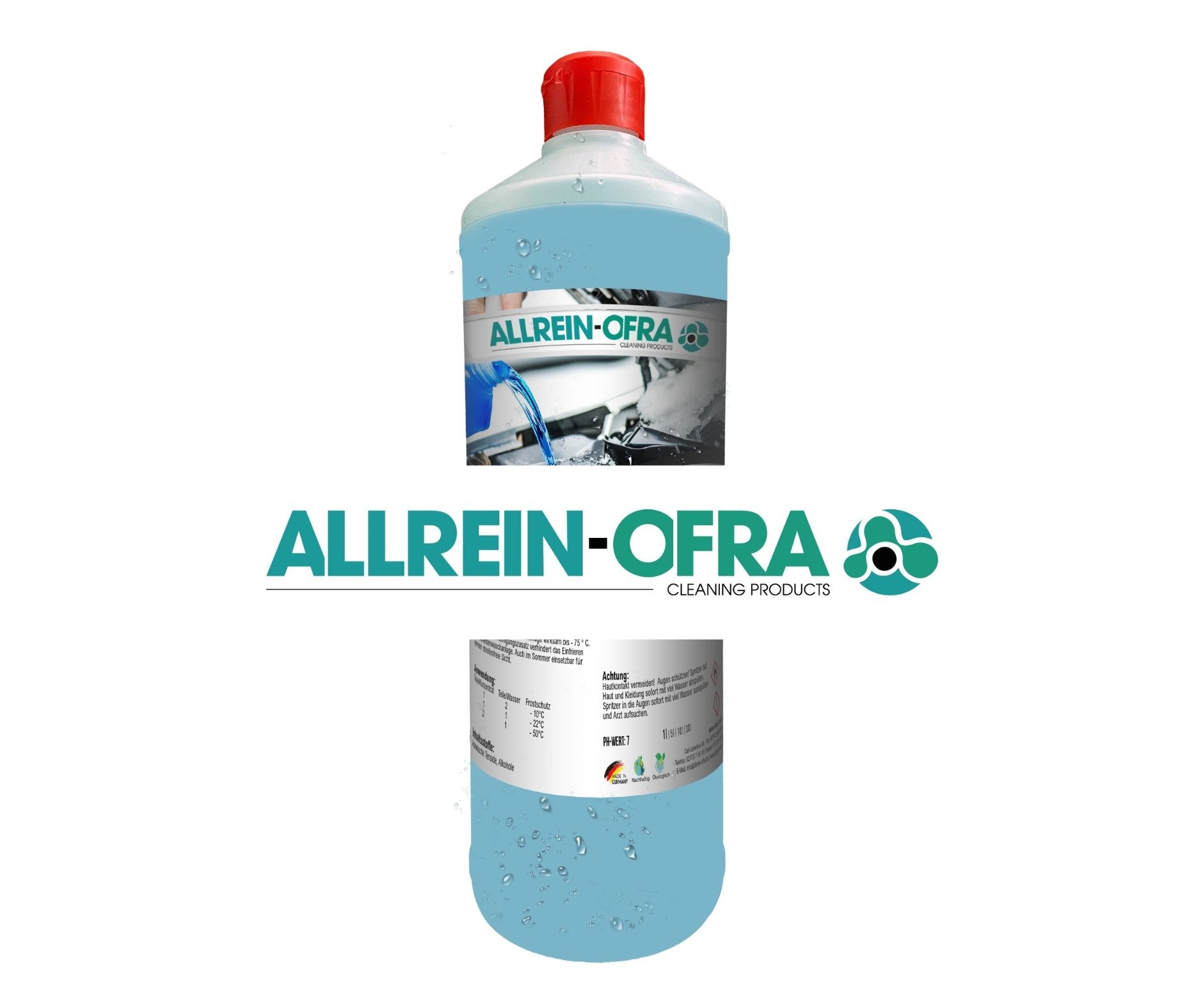 Aktivreiniger | Schaumarmer | phosphat- und lösungsmittelfrei | 1 Liter | Allrein-Ofra - fivestartoolshop.com