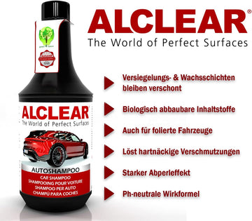 ALCLEAR - 721AS Autoshampoo Konzentrat auch für folierte Fahrzeuge - 1 Liter Flasche - fivestartoolshop.com