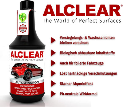 ALCLEAR - 721AS Autoshampoo Konzentrat auch für folierte Fahrzeuge - 1 Liter Flasche - fivestartoolshop.com