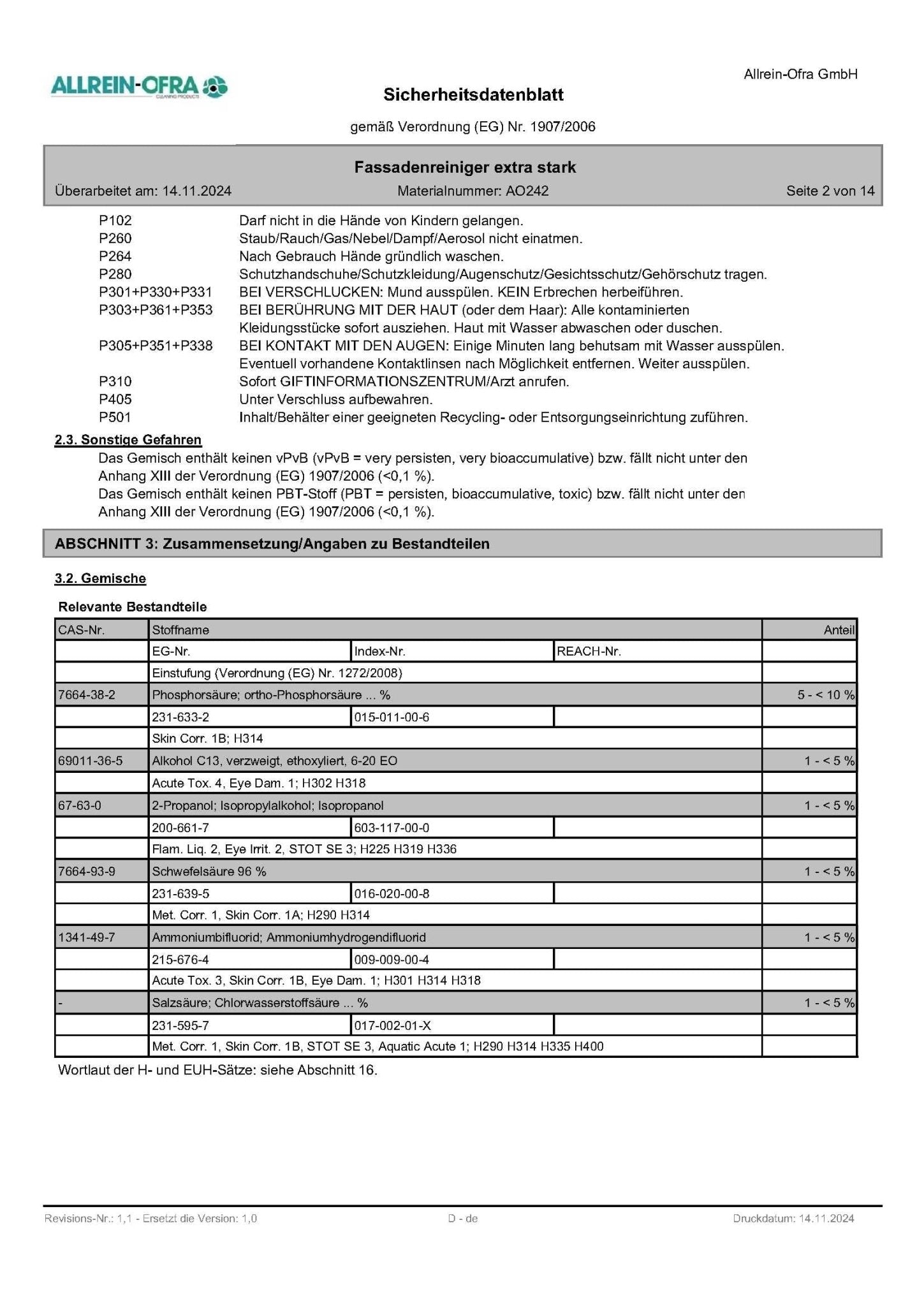 Allrein - Ofra - Fassadenreiniger extra stark - 30 Liter Kanister - fivestartoolshop.com