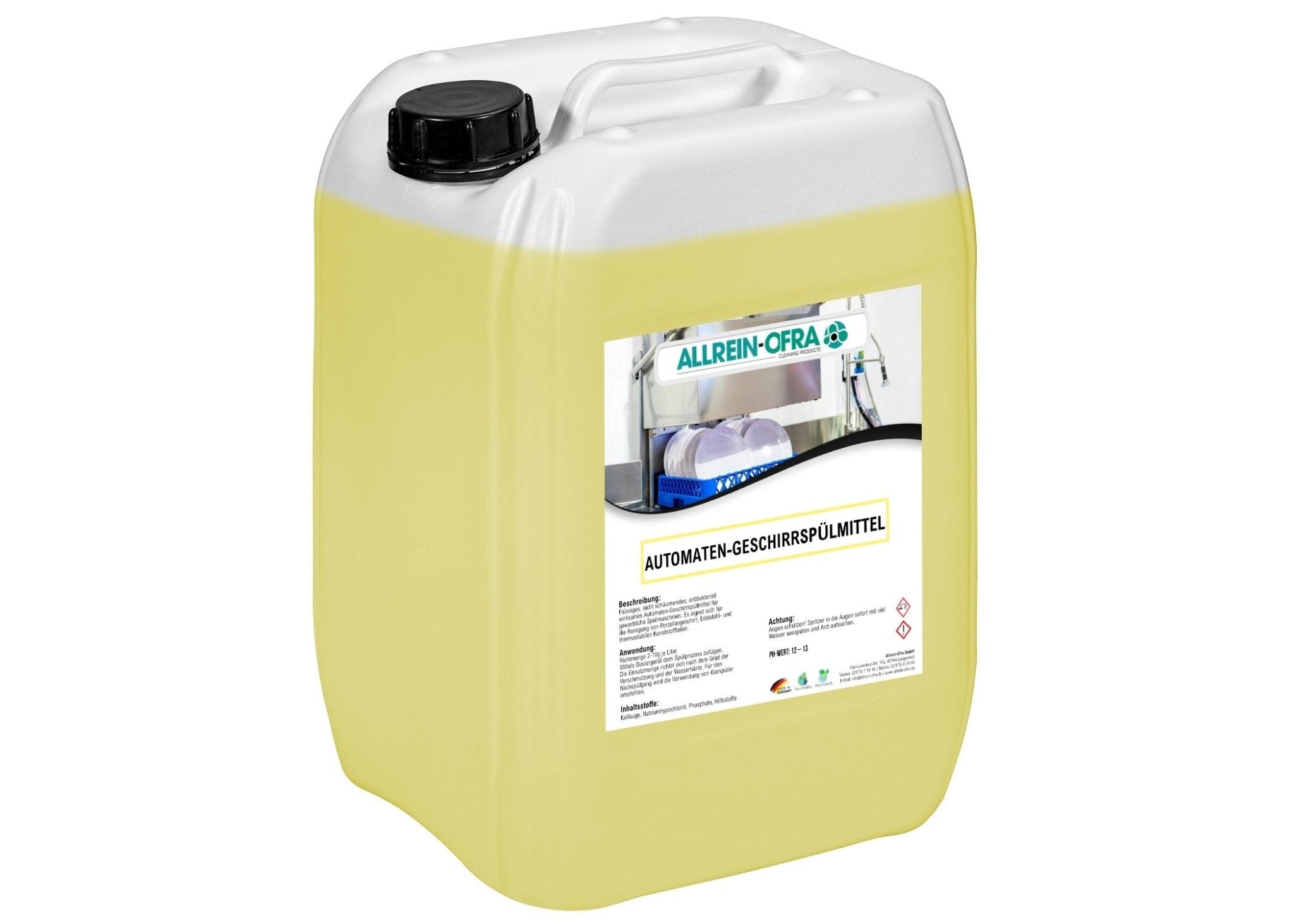 Automaten-Geschirrspülmittel 10 Liter Kanister | Allrein-Ofra - fivestartoolshop.com