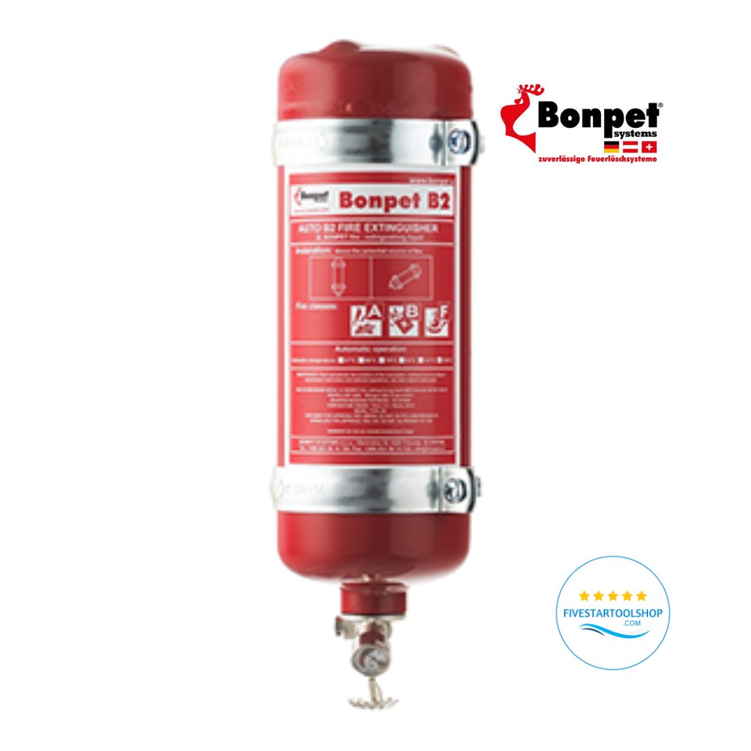 Bonpet - Automatischer Feuerlöscher - Feuer löschen - B2 - 2 Liter - 4 kg - reagiert ab 68° - fivestartoolshop.com