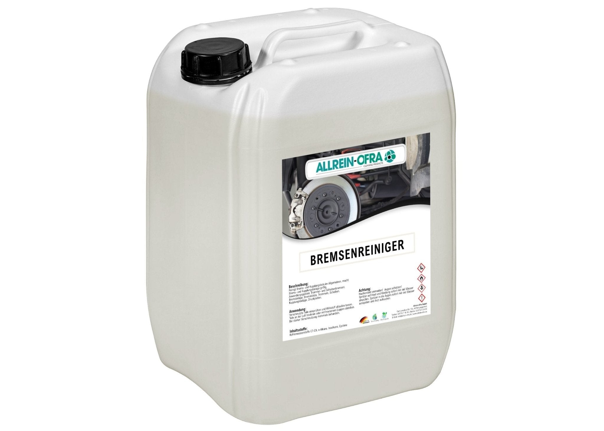 Bremsenreiniger ohne Aceton | 10 Liter Kanister | Made in Germany | Allrein-Ofra - fivestartoolshop.com