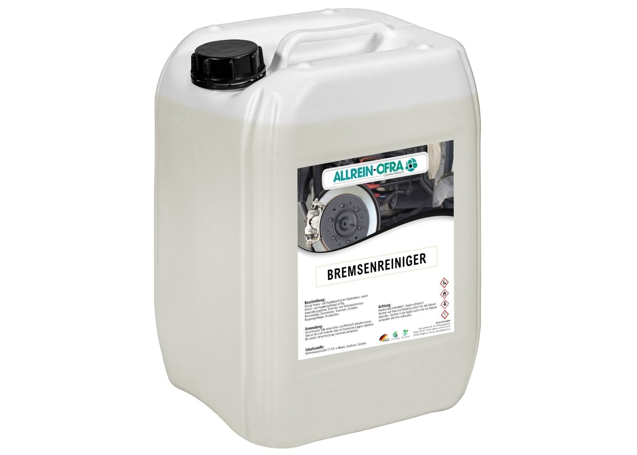 Bremsenreiniger ohne Aceton | 30 Liter Kanister | Made in Germany | Allrein-Ofra - fivestartoolshop.com